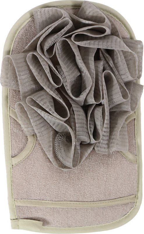WS Double Sided Loofah Glove Grey