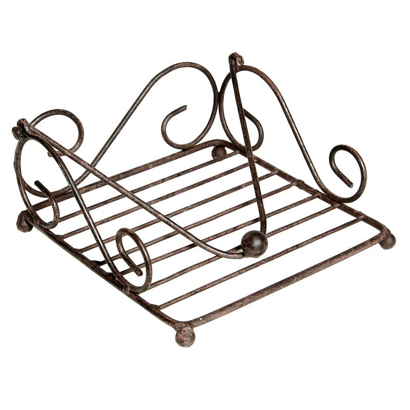 Napkin holder - antique brown 18cm