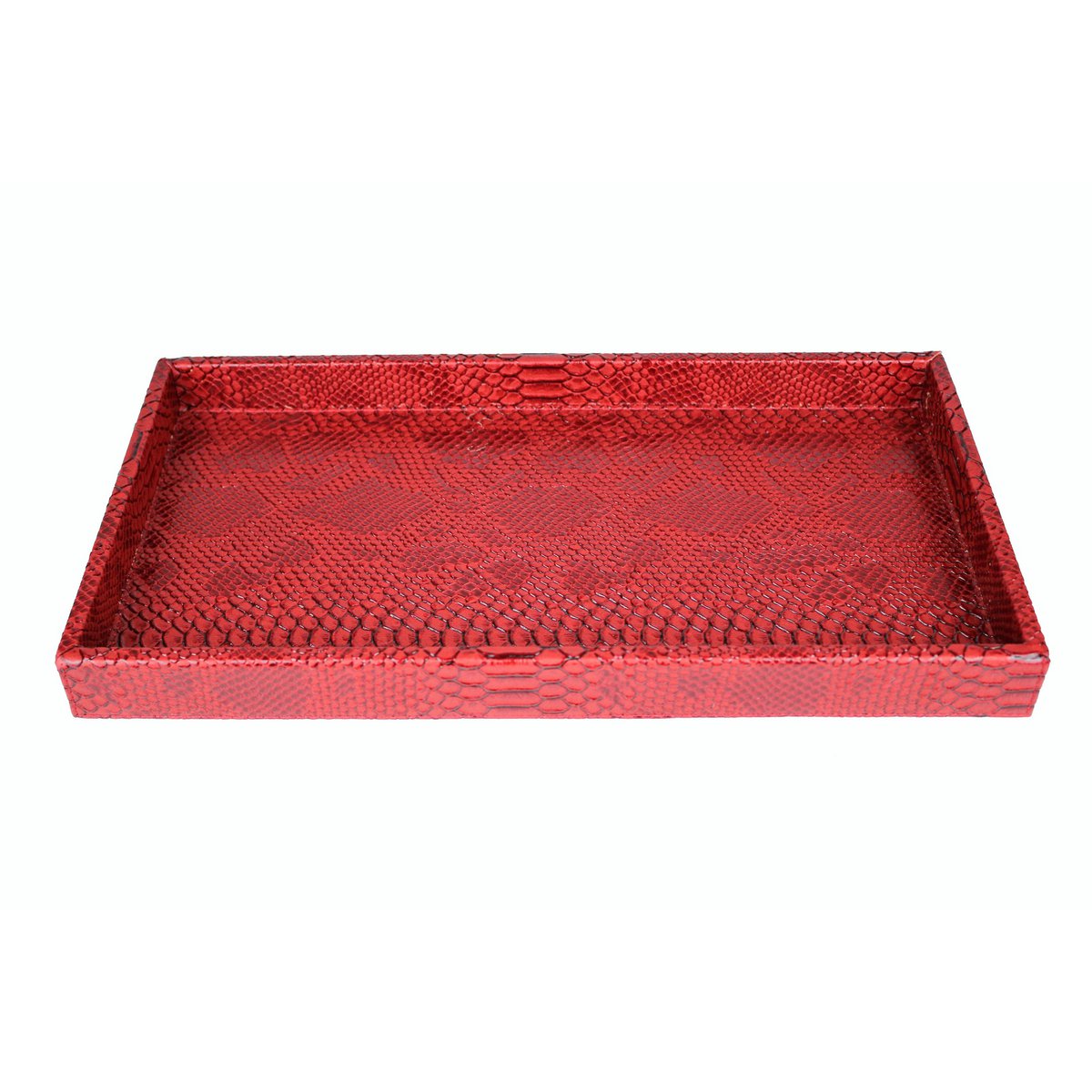 Plateau rectangulaire pour reptiles rouge