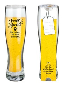Glass of wheat beer glass "closing time VE 6