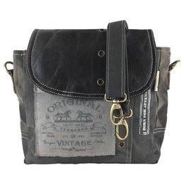 Damska torba listonoszka Sunsa. Torba na ramię w kształcie kuriera. Torba na ramię w stylu vintage. Płócienna torebka. Duża torba na ramię dla kobiet.