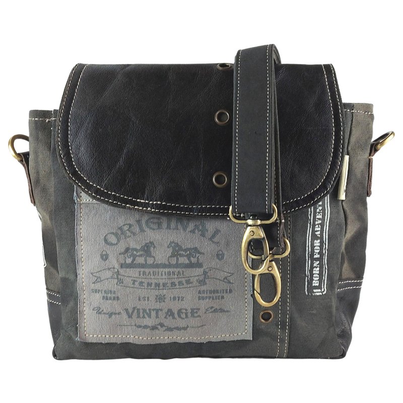 Damska torba listonoszka Sunsa. Torba na ramię w kształcie kuriera. Torba na ramię w stylu vintage. Płócienna torebka. Duża torba na ramię dla kobiet.