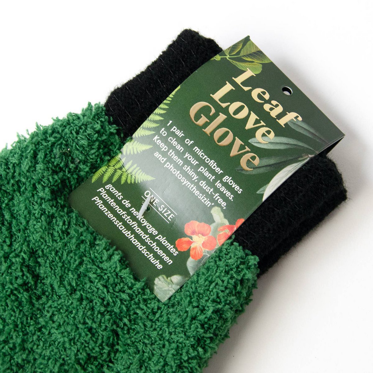 Leaf Love Gloves - Rękawiczki z mikrofibry do odkurzania roślin