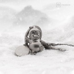 "You're my penguin" penguin keychain "Breezy" with engraving - cute penguin lucky charm as a gift for partners