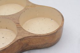PLATO O VAJILLA DE SERVIR DE MADERA BLANCO FIORE (VAJILLA)