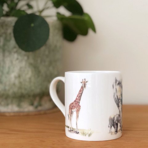 Aquarel Safari Dieren Mok