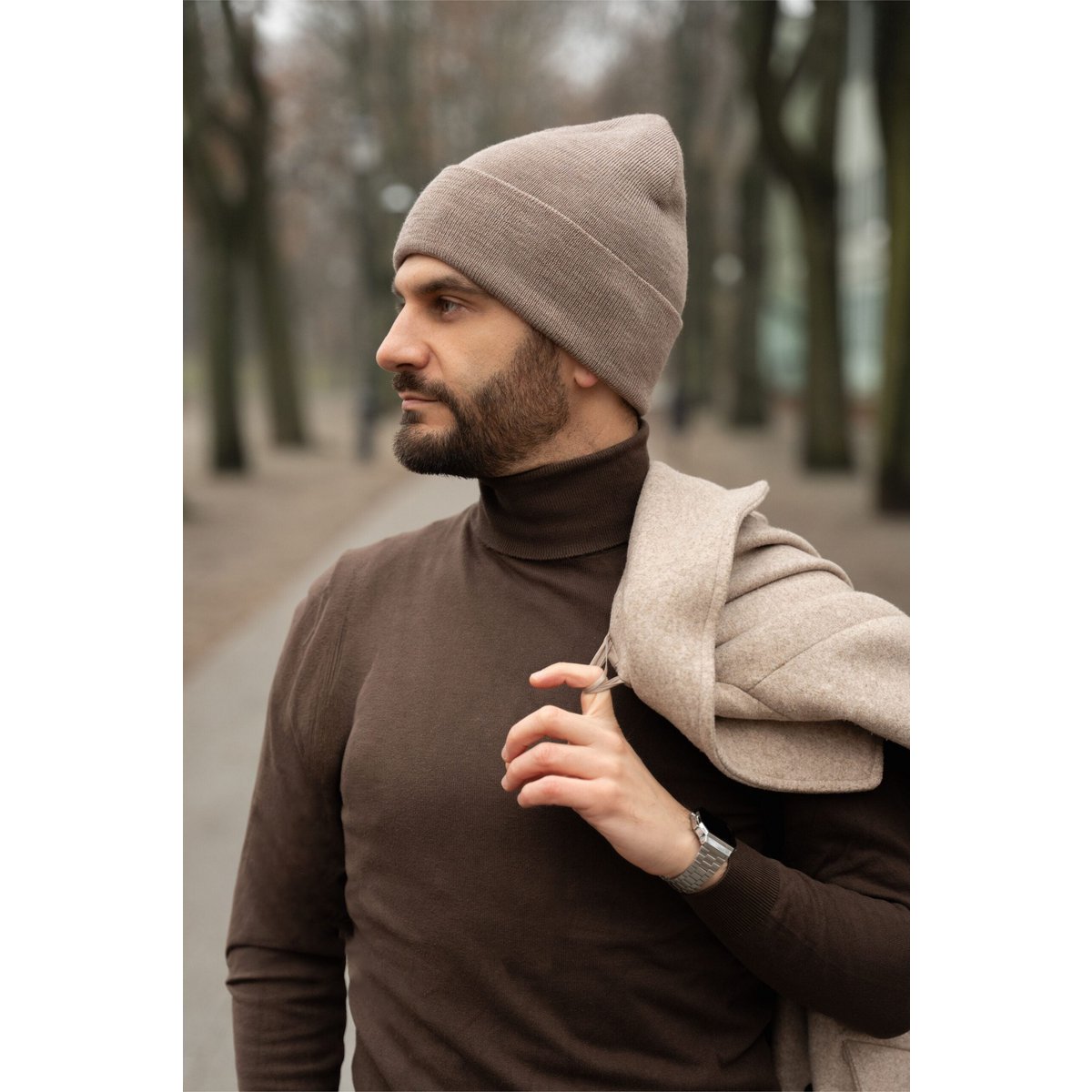 NAOMI hat – 100% merino wool – taupe