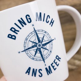 Großer Porzellanbecher Bring mich ans Meer