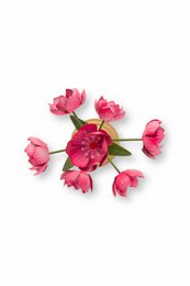 Deco Flower Metal Pink 36cm