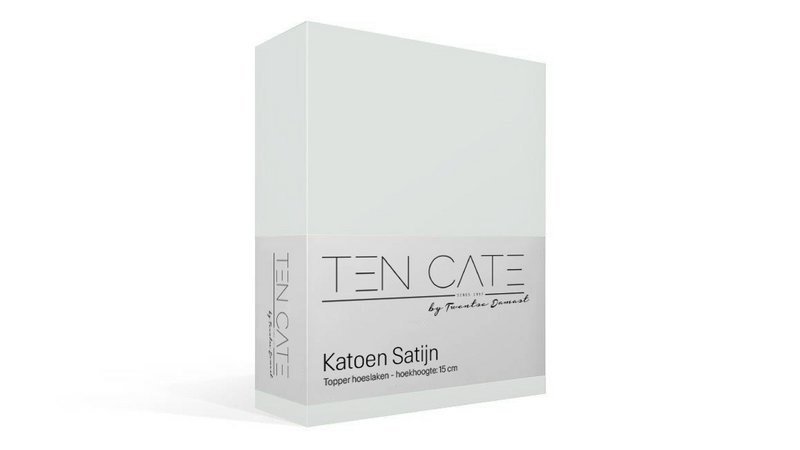 100% Bomuld Satin Topper Fitth Sheet - Naturlig