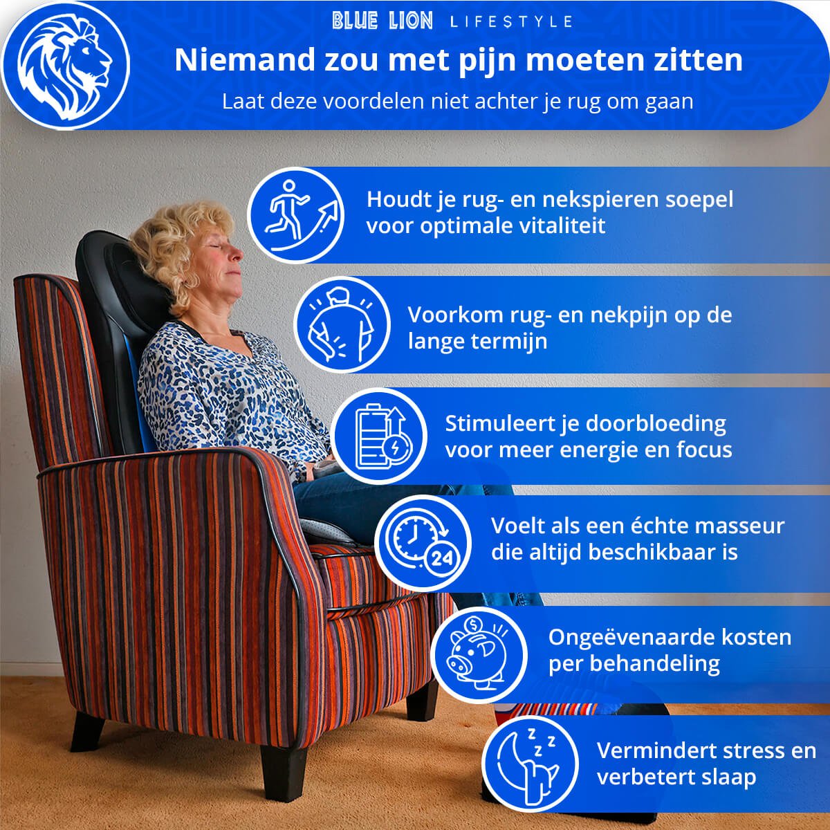 Ryg og nakke massagepude