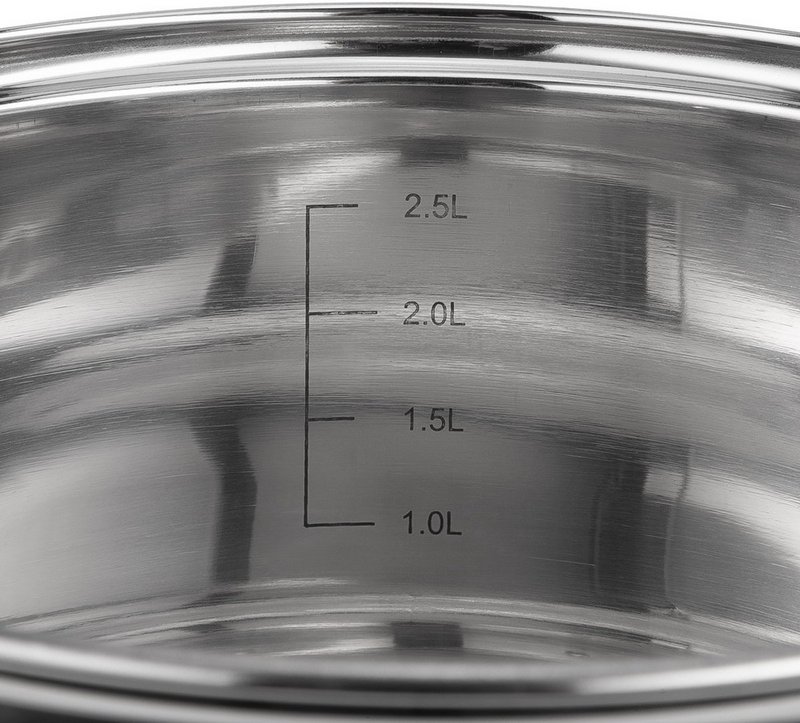 RESTO 92003 Pentola Libra - 3,6 litri - Rotonda Ø20 cm - Acciaio inossidabile - Pentola a induzione - Padella con coperchio in vetro