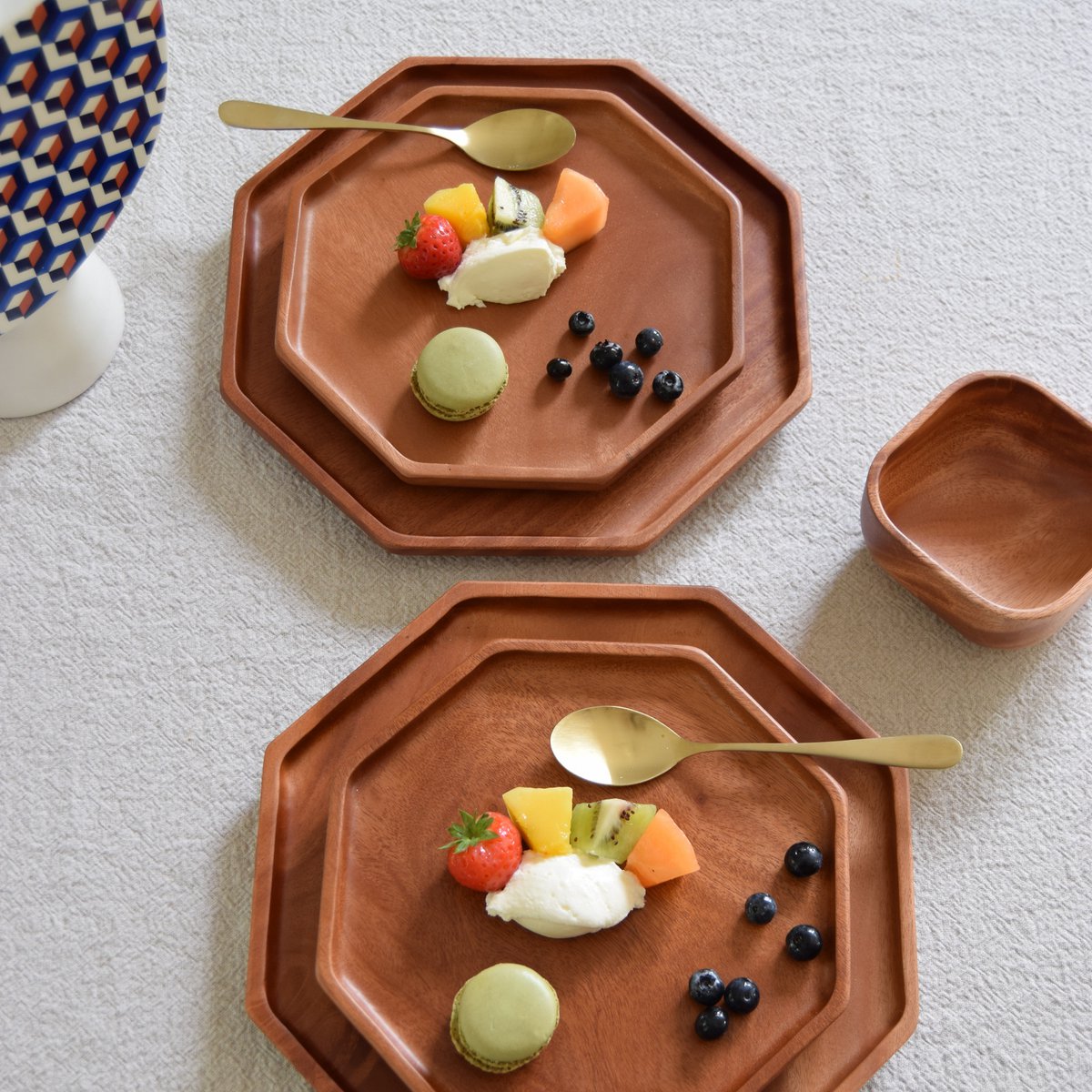 Handmade Tableware - Octagon Serving Plate - Eco-friendly - Khaya Wood