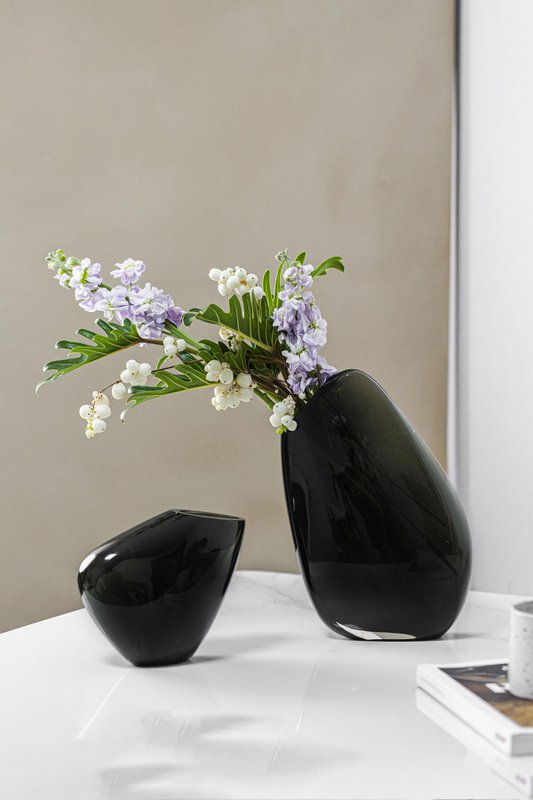 Tall modern vase of very innovative sober design, KOOKY30GR