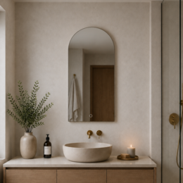 LED badeværelsesspejl Lumoire Serenity 45x100 cm