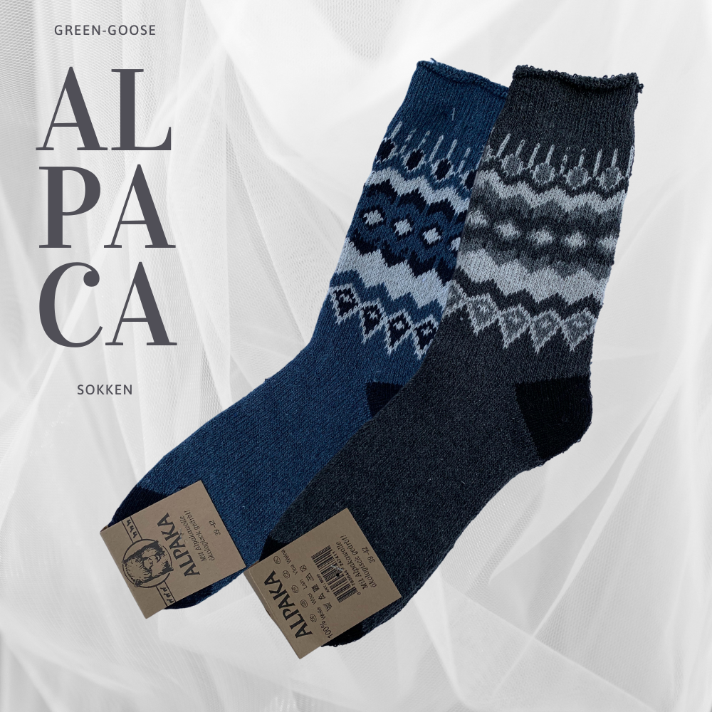 green-goose Alpaca Herensokken- 2 Paar - 100%