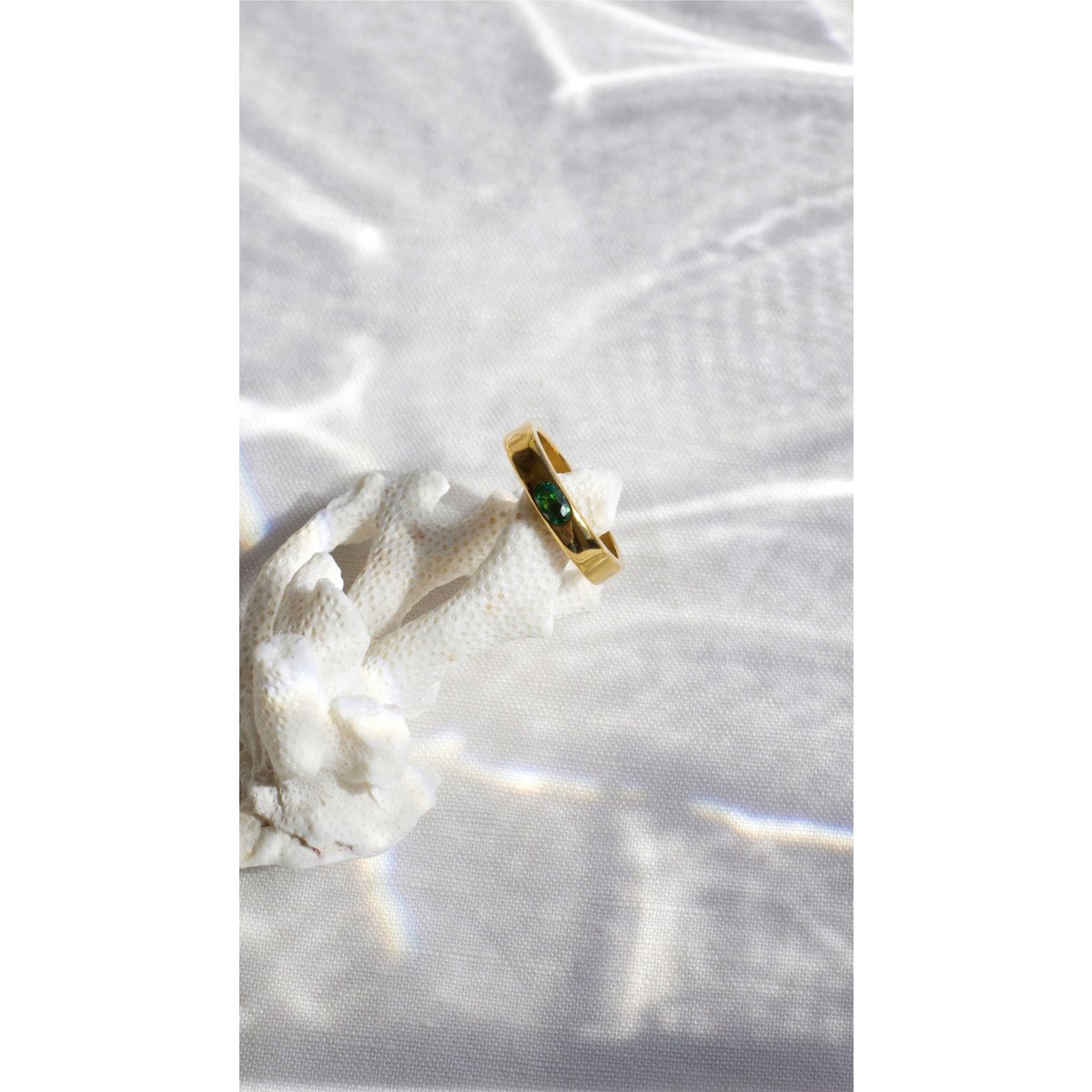 Enoch - Cinturino in oro cristallo verde