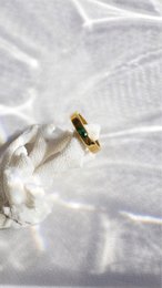 Enoch - Green Crystal Gold Band