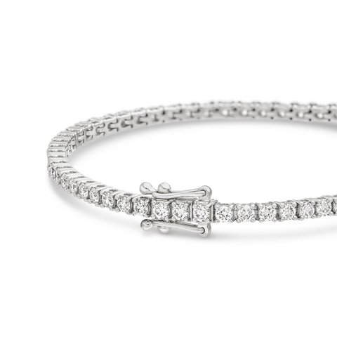 Tennis bracelet white gold, 2.11ct diamonds, 17.0 cm