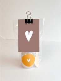 Gift bag bath salt - heart old pink