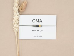 Morse code armband Oma (zilver,rosé goud,goud)