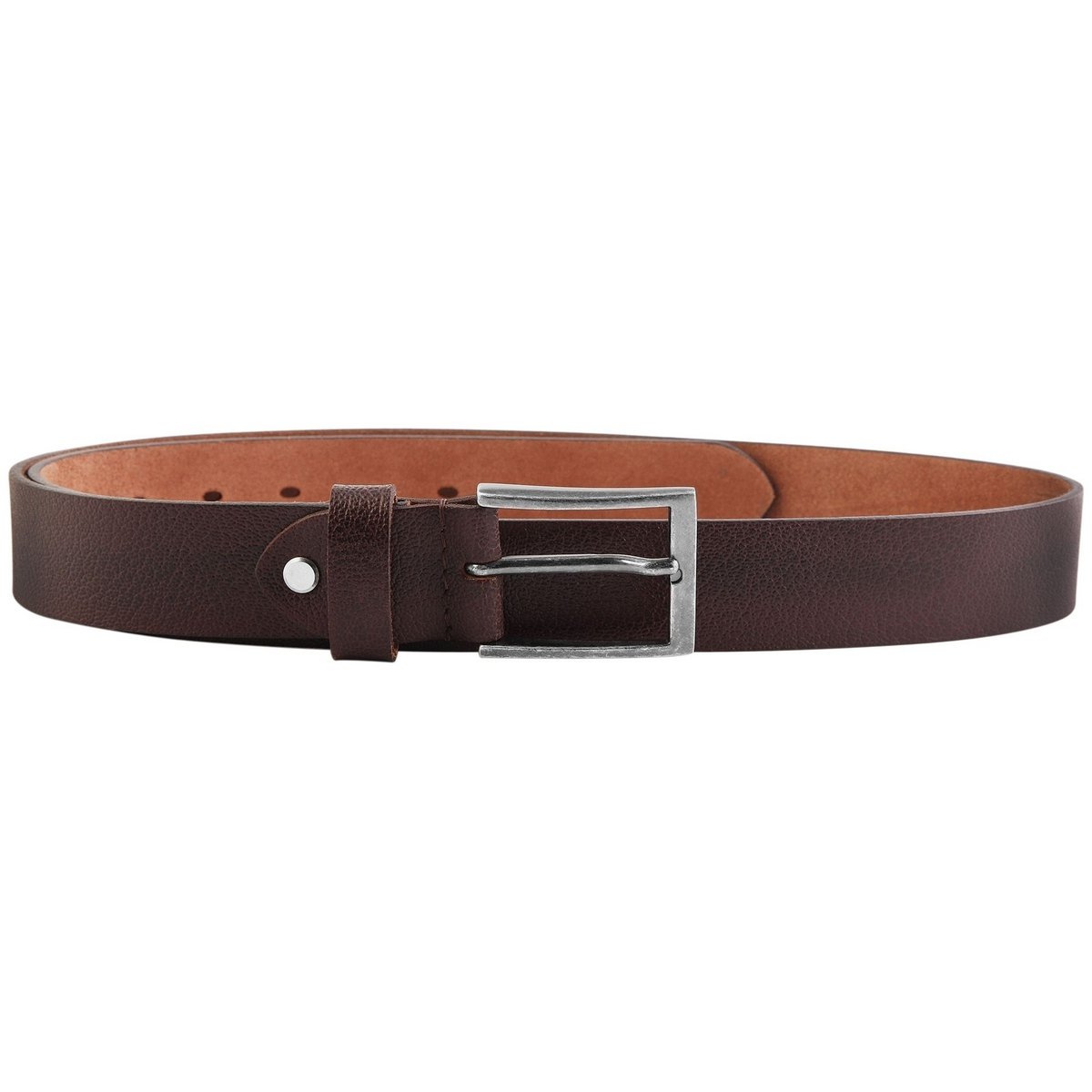 Leonardo Verrelli genuine leather belt, dark brown, can be shortened, length 120 cm