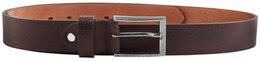 Leonardo Verrelli genuine leather belt, dark brown, can be shortened, length 120 cm