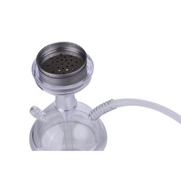 Shisha-Komplettset – ideal für Reisen, Strand, Festivals – Shisha mit Silikonschlauch, Zange, Wasserpfeife, komplettes modernes Acrylglas-Set