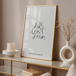 Poster: Du bist dran flüstert das Glück