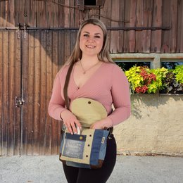 Sunsa Damen Messenger Tasche. Handtasche aus Jeansstoff und Canvas (Segeltuch). Kurierform Umhängetasche. Schultertasche in Vintage-Stil. Große Crossbody Bag für Frauen