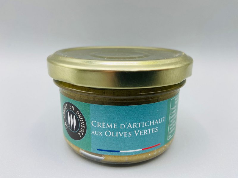 Artisjokcrème en Franse groene olijven: een delicate harmonie in 90 g 🌿✨