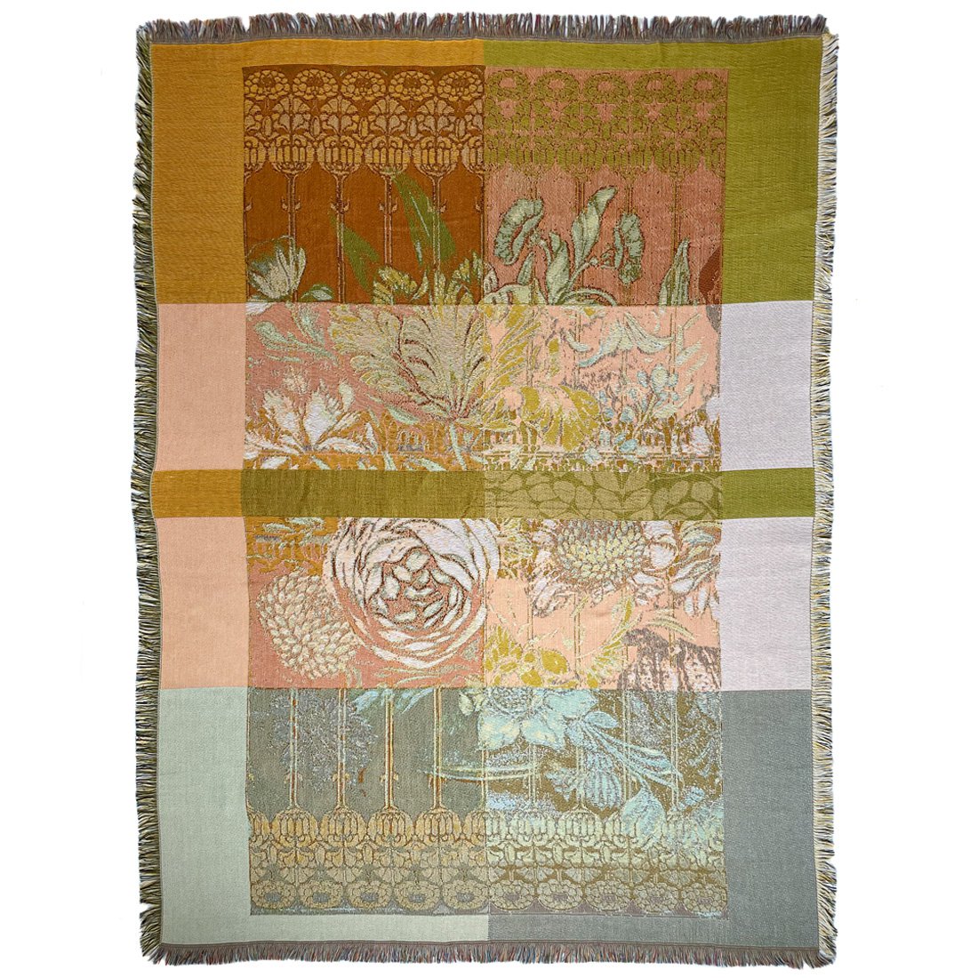 NIN-NIT | Floral Blanket | plaid | woven blanket | 160 x 220 cm