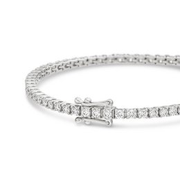 Bracciale tennis in oro bianco, diamanti da 2,11 ct, 18,0 cm