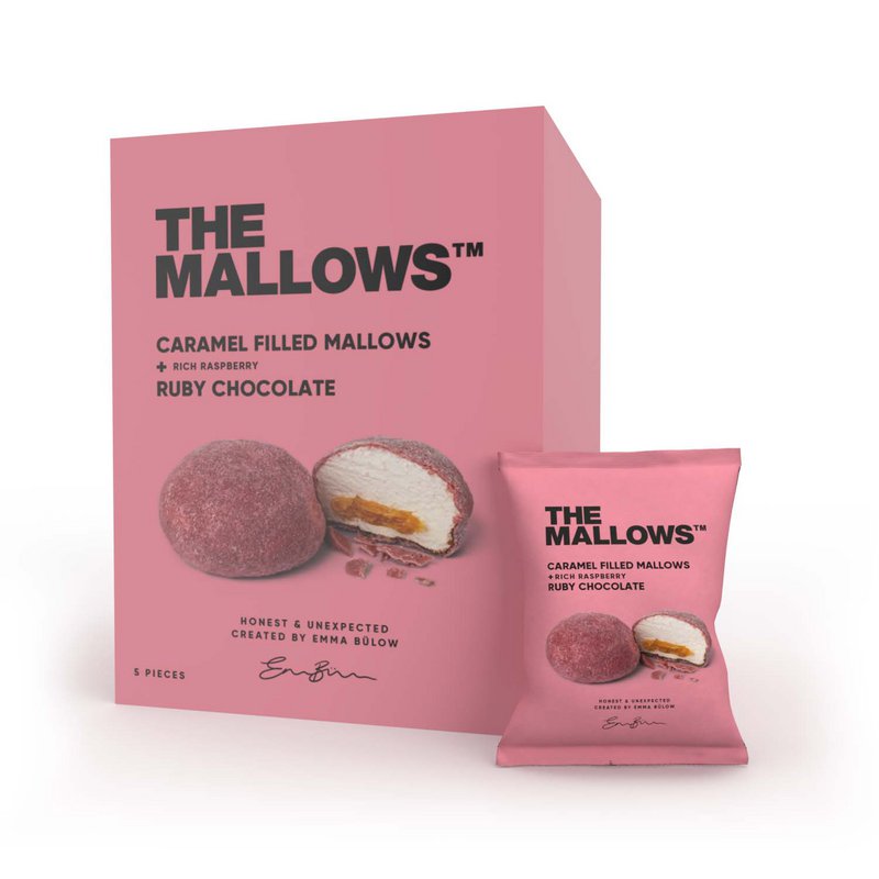 CARAMEL FILLED MALLOWS + RUBY CHOCOLATE BOX - 5 PCS