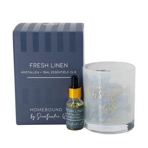 Fragrance crystal with 15ml essential oil 'Fresh linen'