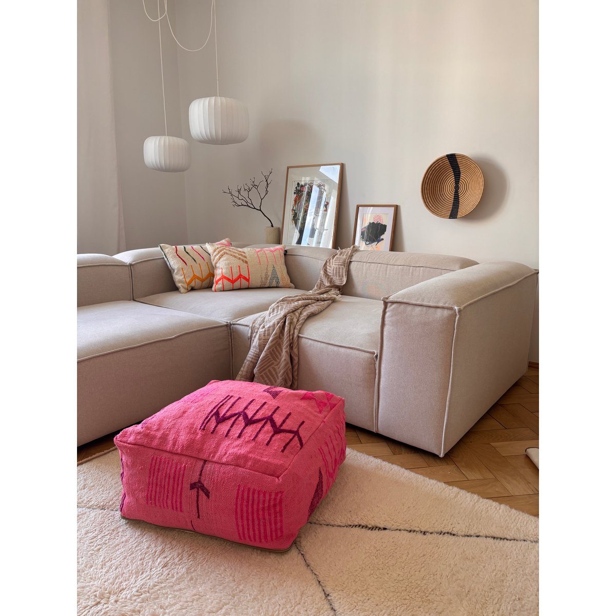Bodenkissen - Colorful Line - Pink Edition