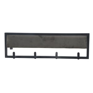 Wandmantel aus beschichtetem Metall mit Samt- oder Lederoptik – Samtgrau, 80 cm
