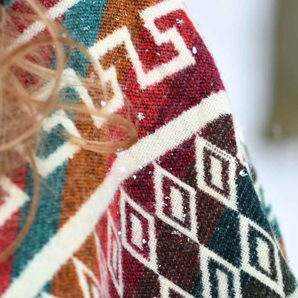Alpaca Poncho Colored - Made in Ecuador