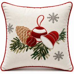 White & Red Festive Gnome – Cushion Cover / Kussenhoes – Christmas 45×45 cm – Urbane Hide