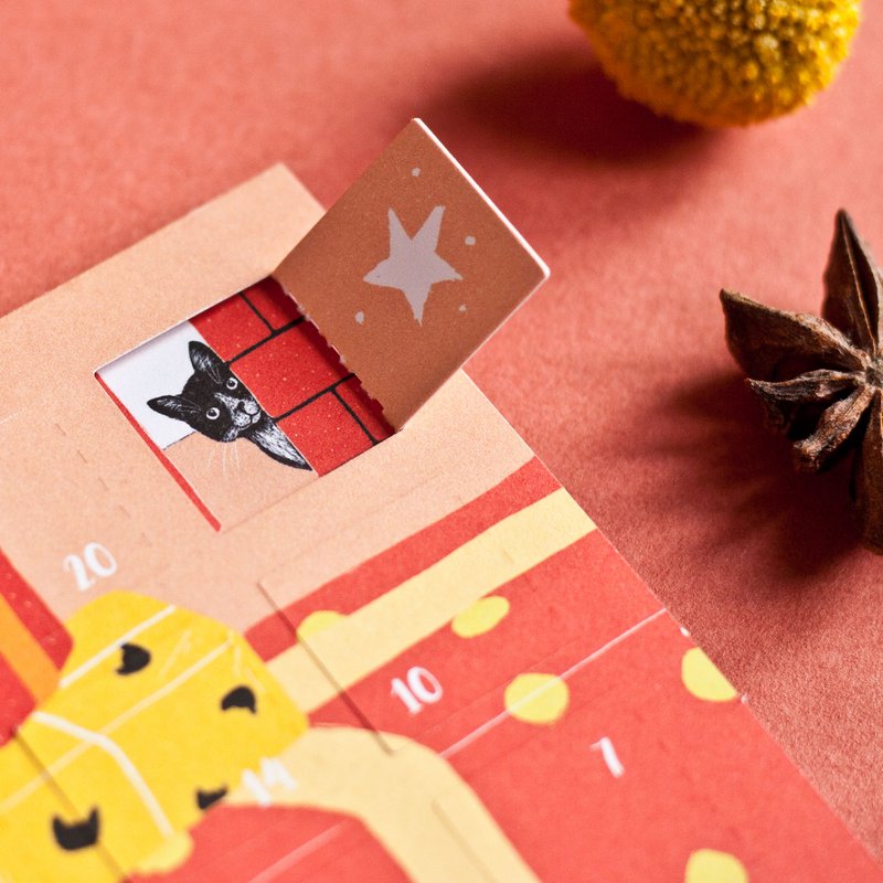 Adventskalender Postkarte Katzen A6