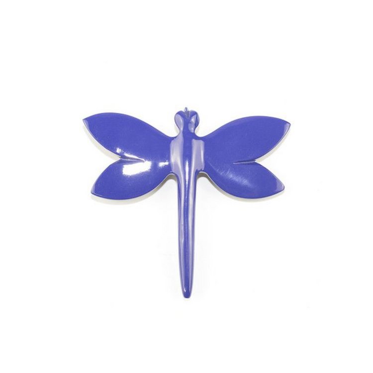 Spilla libellula laccata blu indaco