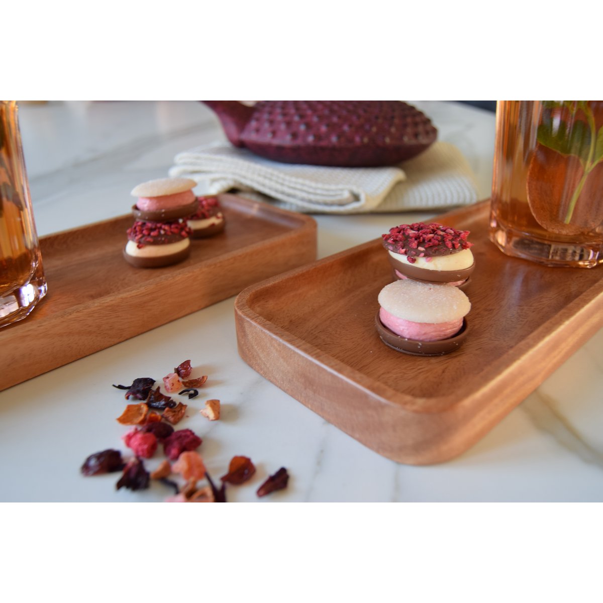 Handmade Tableware - Coffee Serving Tray 24x10 cm - Eco-friendly - Khaya Wood