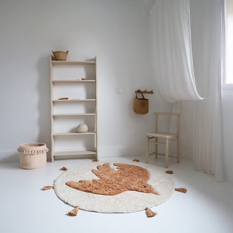 Round children's carpet Bohobird "toast"