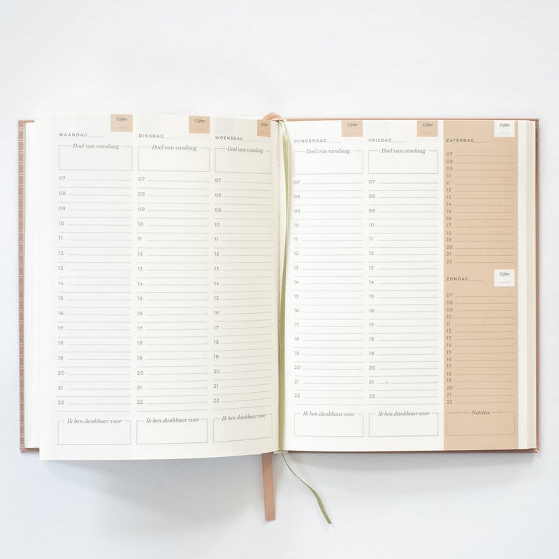 Weekly planner (Old pink cover)