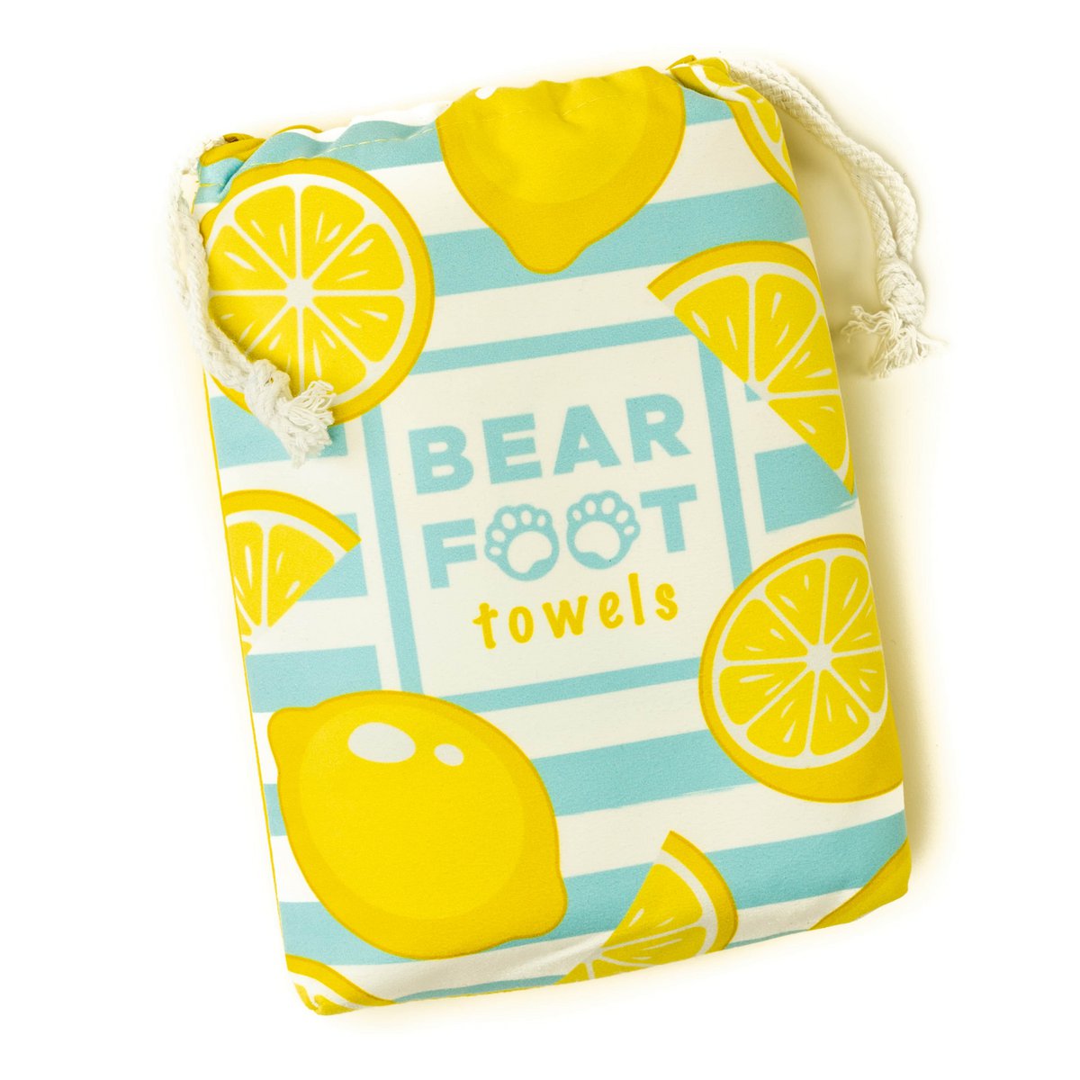 Microfiber beach towel - yellow lemon
