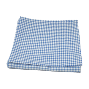 Kleine himmelblaue Gingham-Serviette – Marmara – 2er-Set