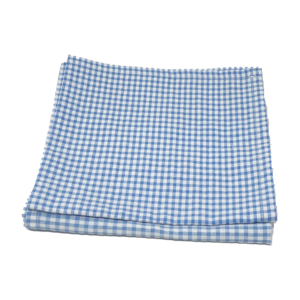Kleine himmelblaue Gingham-Serviette – Marmara – 2er-Set