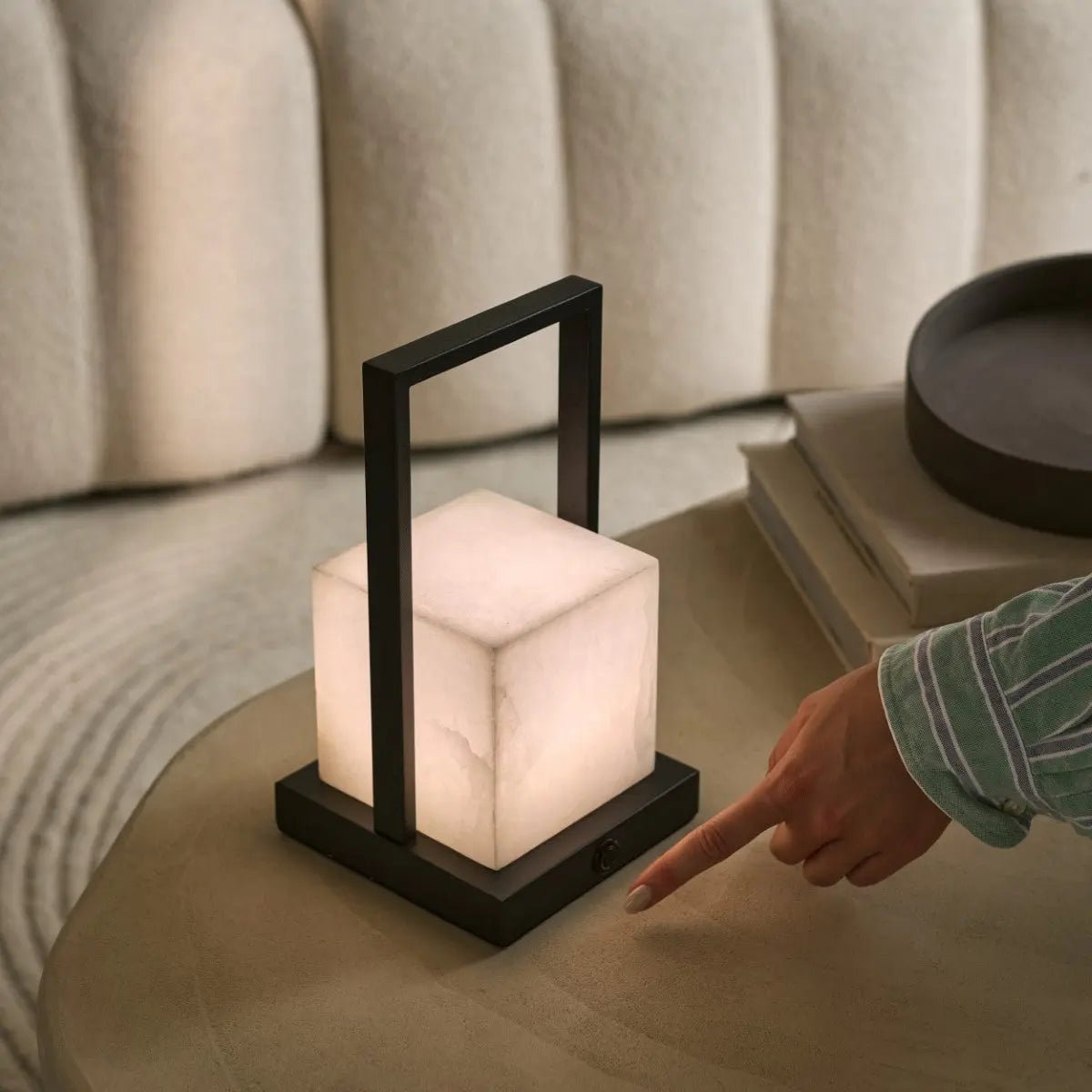 Nola Alabaster Rechargeable Table Lamp