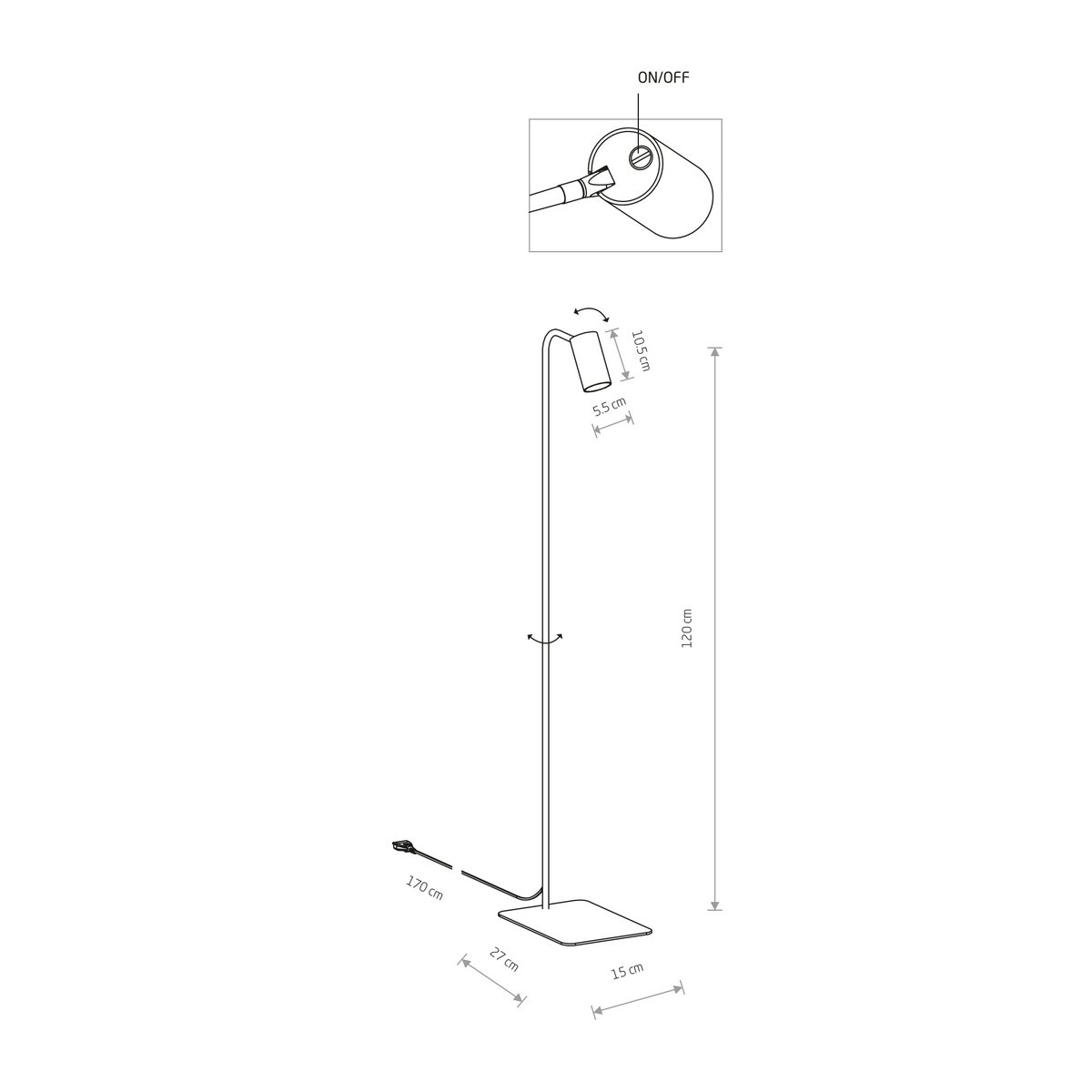 MONO FLOOR LAMP white