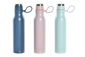 THERMOSEDELSTAHL 9X6.5X26 500ML, DOPPELWANDIG 3 SORTIMENTE. PC197420